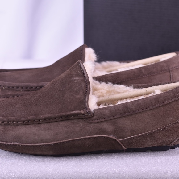 Men's UGG Ascot Espresso Moccasin Slippers - Picture 3 of 5